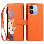 Xiaomi Redmi Note 17 (Indien/Kina) 5G / Xiaomi Redmi Note 17 5G (Global) / Xiaomi Redmi Note 17 4G (Global) Fodral Sött Kattmönster PU-läder Flip Plånboksfodral med Handledsrem