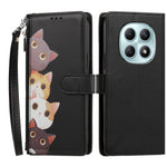 For Xiaomi Poco M8 5G / Xiaomi Redmi Note 15 4G (Global) / Xiaomi Redmi Note 15 5G (Global) Case Cute Cat Pattern PU Leather Flip Wallet Phone Cover with Wrist Strap
