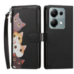 For Xiaomi Redmi 17 5G / Xiaomi Redmi 17 4G Case Cute Cat Pattern PU Leather Flip Wallet Phone Cover with Wrist Strap