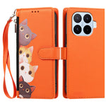 For Xiaomi 17T Case Cute Cat Pattern PU Leather Flip Wallet Phone Cover with Wrist Strap