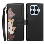 For Xiaomi 17T Case Cute Cat Pattern PU Leather Flip Wallet Phone Cover with Wrist Strap