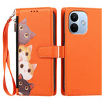 For Xiaomi Redmi Note 17 Pro 5G Case Cute Cat Pattern PU Leather Flip Wallet Phone Cover with Wrist Strap