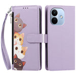 For Xiaomi Redmi Note 17 Pro 5G Case Cute Cat Pattern PU Leather Flip Wallet Phone Cover with Wrist Strap