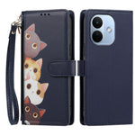 For Xiaomi Redmi Note 17 Pro 5G Case Cute Cat Pattern PU Leather Flip Wallet Phone Cover with Wrist Strap