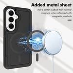 For Samsung Galaxy S25 / S24 Magnetic Case Dual Layer PC + TPU Shockproof Phone Cover