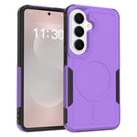For Samsung Galaxy S25 / S24 Magnetic Case Dual Layer PC + TPU Shockproof Phone Cover