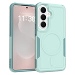 For Samsung Galaxy S25 / S24 Magnetic Case Dual Layer PC + TPU Shockproof Phone Cover
