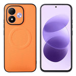 mobilskal för Xiaomi Redmi Note 17 5G (Global) / 17 4G (Global) / 17 (Indien/Kina) 5G Kolfiberstruktur Läderbelagd TPU PC mobilskal med metallring för magnetisk bilmontering