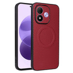 mobilskal för Xiaomi Redmi Note 17 5G (Global) / 17 4G (Global) / 17 (Indien/Kina) 5G Kolfiberstruktur Läderbelagd TPU PC mobilskal med metallring för magnetisk bilmontering