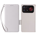 For Xiaomi Poco F9 Ultra 5G / Redmi K100 Pro Max 5G (China) Case Litchi Texture Wallet Leather Phone Cover with Wrist Strap
