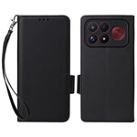 For Xiaomi Poco F9 Ultra 5G / Redmi K100 Pro Max 5G (China) Case Litchi Texture Wallet Leather Phone Cover with Wrist Strap