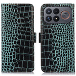 For Xiaomi Redmi K100 Pro Max 5G (China) / Poco F9 Ultra 5G Case RFID Blocking Wallet Crocodile Texture Genuine Cow Leather Phone Cover