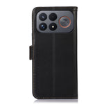 For Xiaomi Redmi K100 Pro Max 5G (China) (China) / Poco F9 Ultra 5G Case RFID Blocking Genuine Cow Leather Wallet Phone Cover