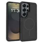 Magnetiskt skal för Samsung Galaxy S25 Ultra med dubbla lager av PC + TPU, stötsäkert mobilskal