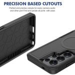 Magnetiskt skal för Samsung Galaxy S25 Ultra med dubbla lager av PC + TPU, stötsäkert mobilskal