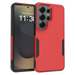 Magnetiskt skal för Samsung Galaxy S25 Ultra med dubbla lager av PC + TPU, stötsäkert mobilskal