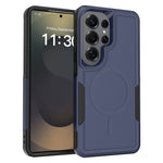 Magnetiskt skal för Samsung Galaxy S25 Ultra med dubbla lager av PC + TPU, stötsäkert mobilskal