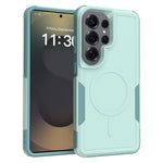 Magnetiskt skal för Samsung Galaxy S25 Ultra med dubbla lager av PC + TPU, stötsäkert mobilskal