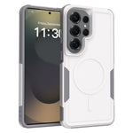 Magnetiskt skal för Samsung Galaxy S25 Ultra med dubbla lager av PC + TPU, stötsäkert mobilskal