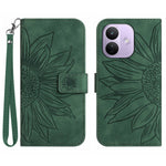 For Xiaomi Redmi Note 17 Pro 5G Case Sunflower Imprint Leather Wallet Phone Cover with Wrist Strap