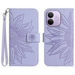 For Xiaomi Redmi Note 17 Pro 5G Case Sunflower Imprint Leather Wallet Phone Cover with Wrist Strap
