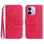 For Xiaomi Redmi Note 17 Pro 5G Case Sunflower Imprint Leather Wallet Phone Cover with Wrist Strap