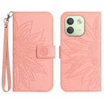For Xiaomi Redmi Note 17 Pro Max 5G / Xiaomi Redmi Note 17 Pro+ 5G Case Sunflower Imprint Leather Wallet Phone Cover with Wrist Strap