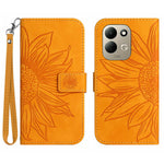 Xiaomi Redmi 17 5G / Xiaomi Redmi 17 4G-skal Sunflower Imprint läderplånbok för mobil med handledsrem