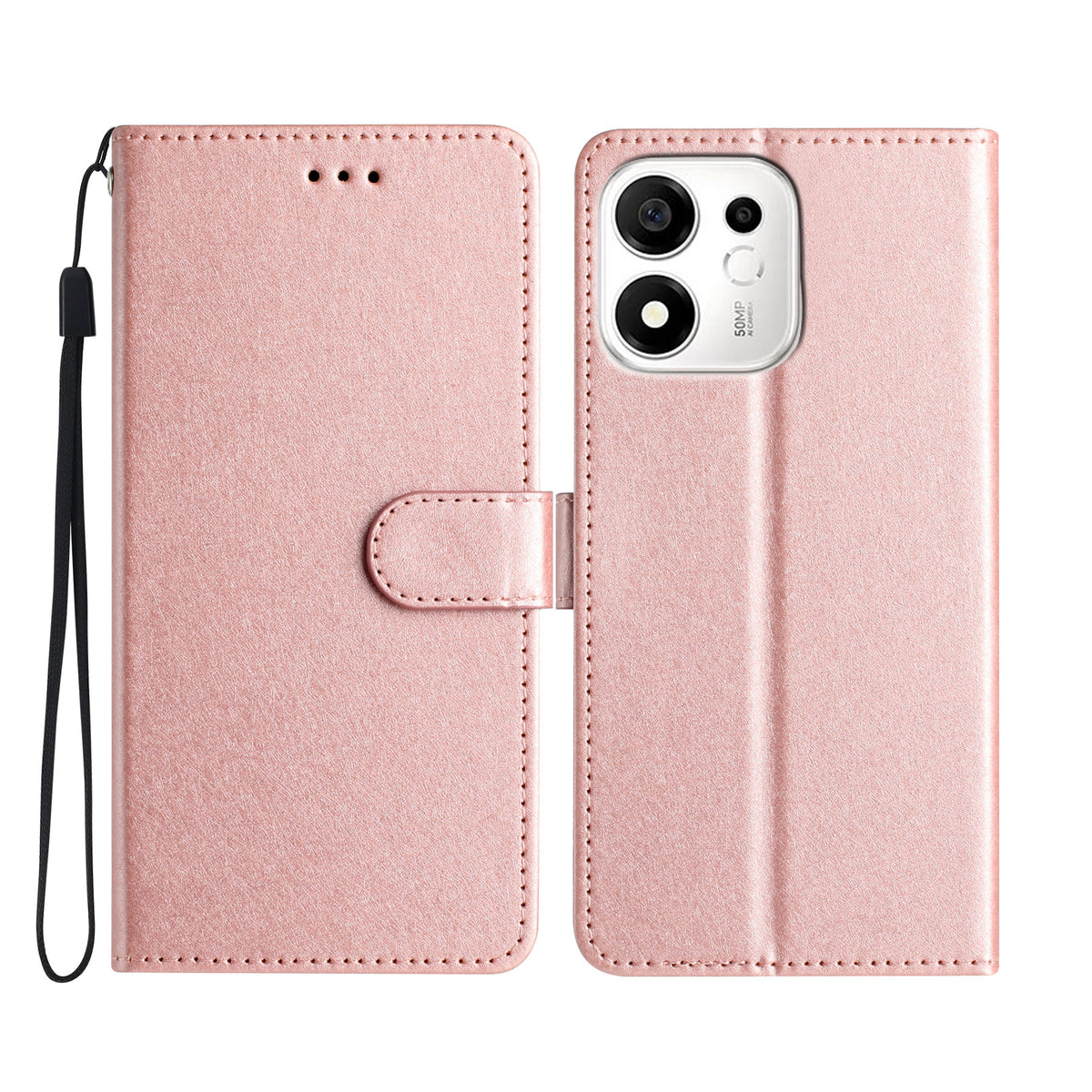For Honor X7e Plus 5G / Honor 600 Smart 5G Wallet Case Leather Folio Phone Cover Magnetic Clasp