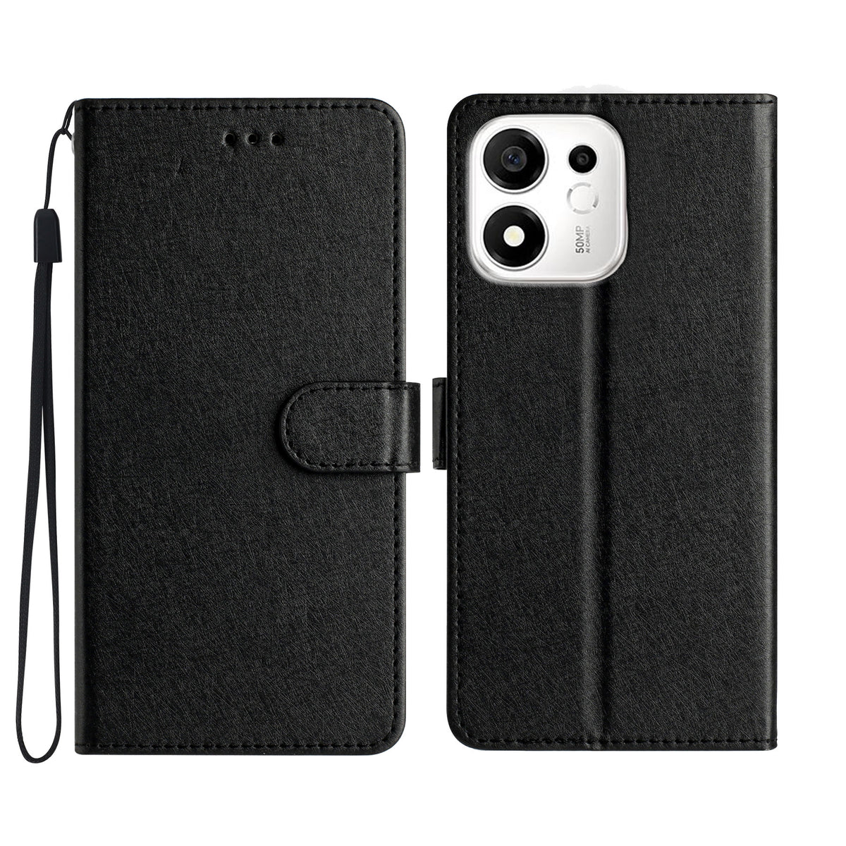 For Honor X7e Plus 5G / Honor 600 Smart 5G Wallet Case Leather Folio Phone Cover Magnetic Clasp