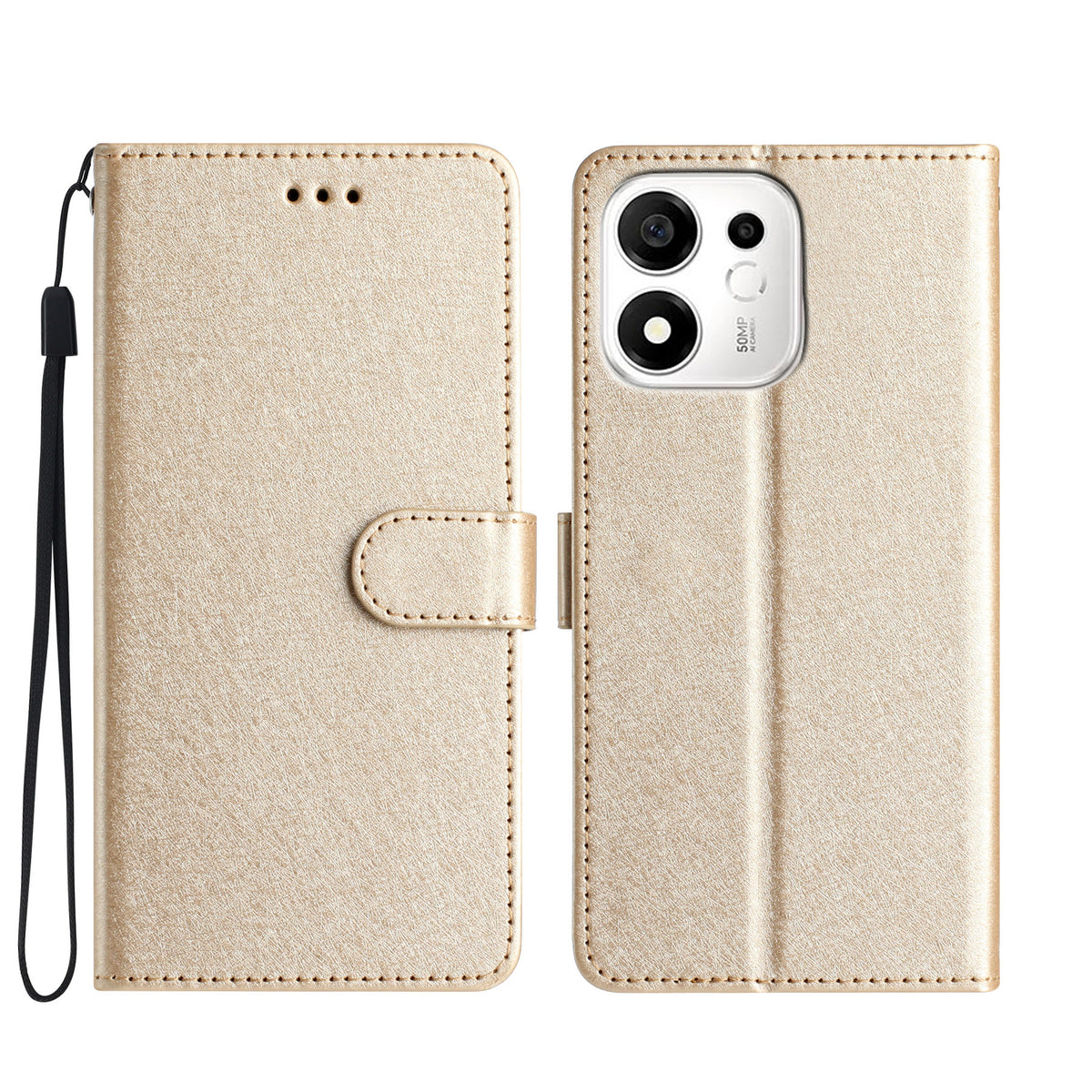For Honor X7e Plus 5G / Honor 600 Smart 5G Wallet Case Leather Folio Phone Cover Magnetic Clasp