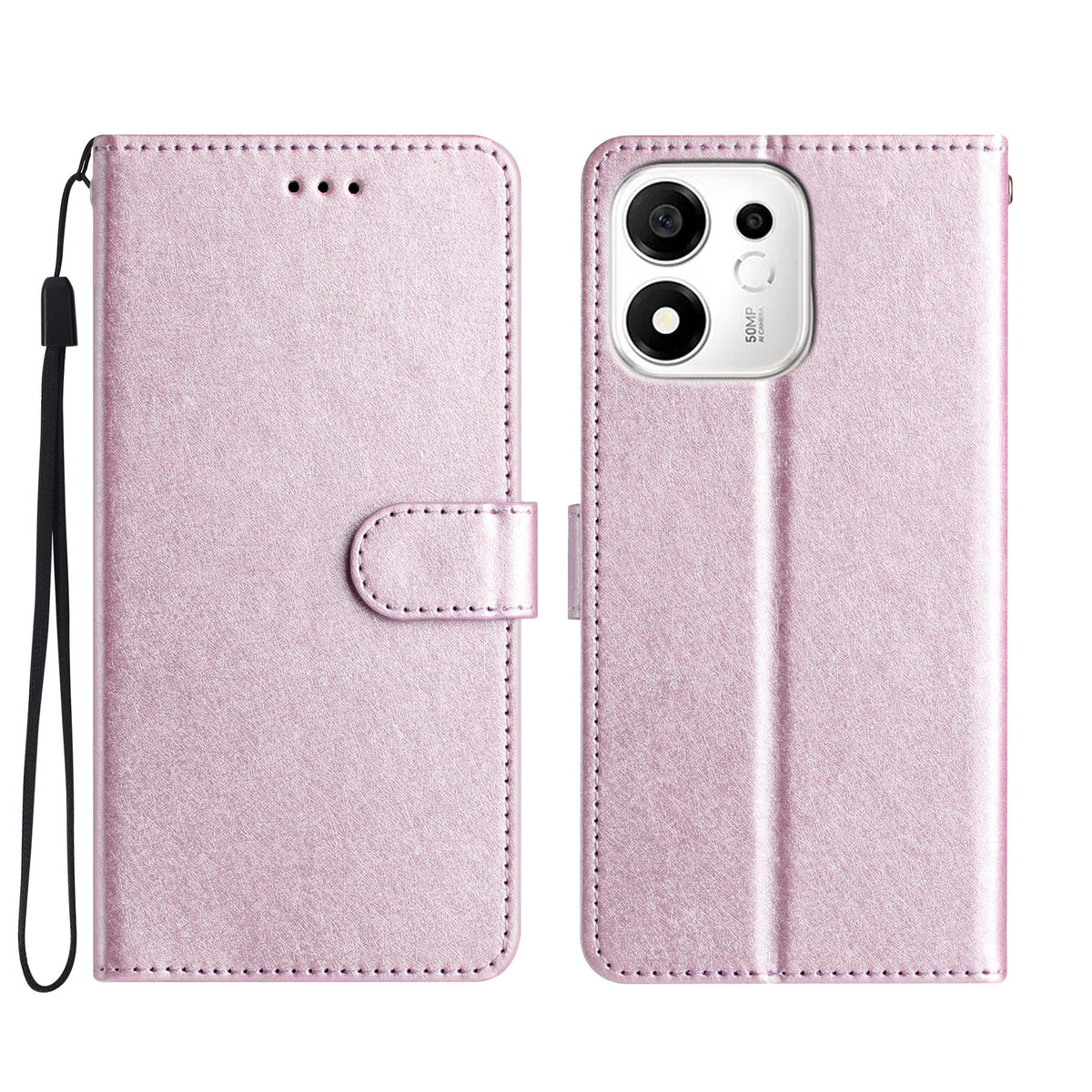 For Honor X7e Plus 5G / Honor 600 Smart 5G Wallet Case Leather Folio Phone Cover Magnetic Clasp