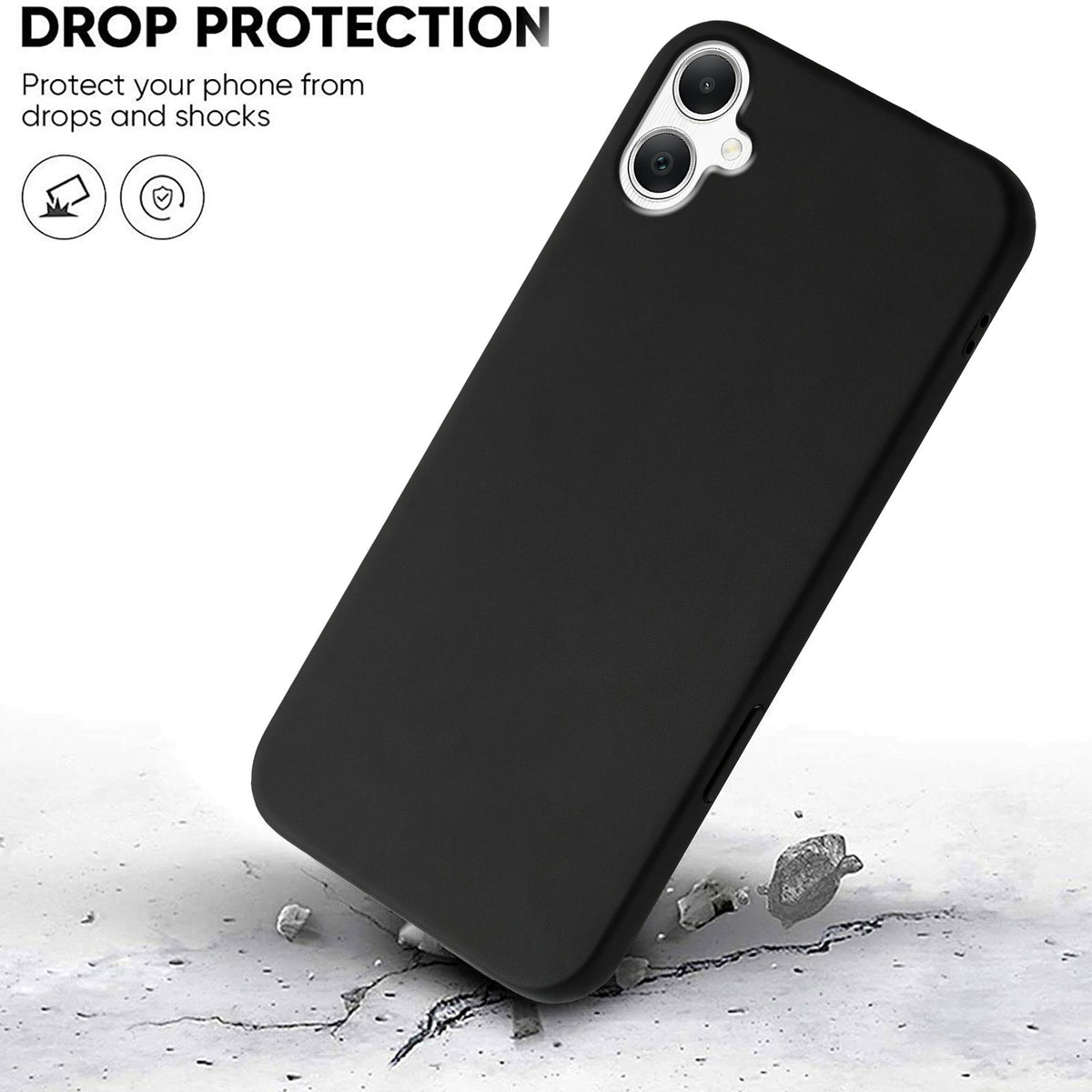 Samsung Galaxy A06 4G / A06 5G / A07 4G / A07s 4G / A07 5G / A08 4G / F07 4G / M07 4G / M17e 5G / A08 5G-etui i blød TPU med faldsikring og skridsikker tekstur