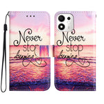 For Honor X7e Plus 5G / Honor 600 Smart 5G Wallet Case  Printed Pattern PU Leather Stand Phone Cover with Strap