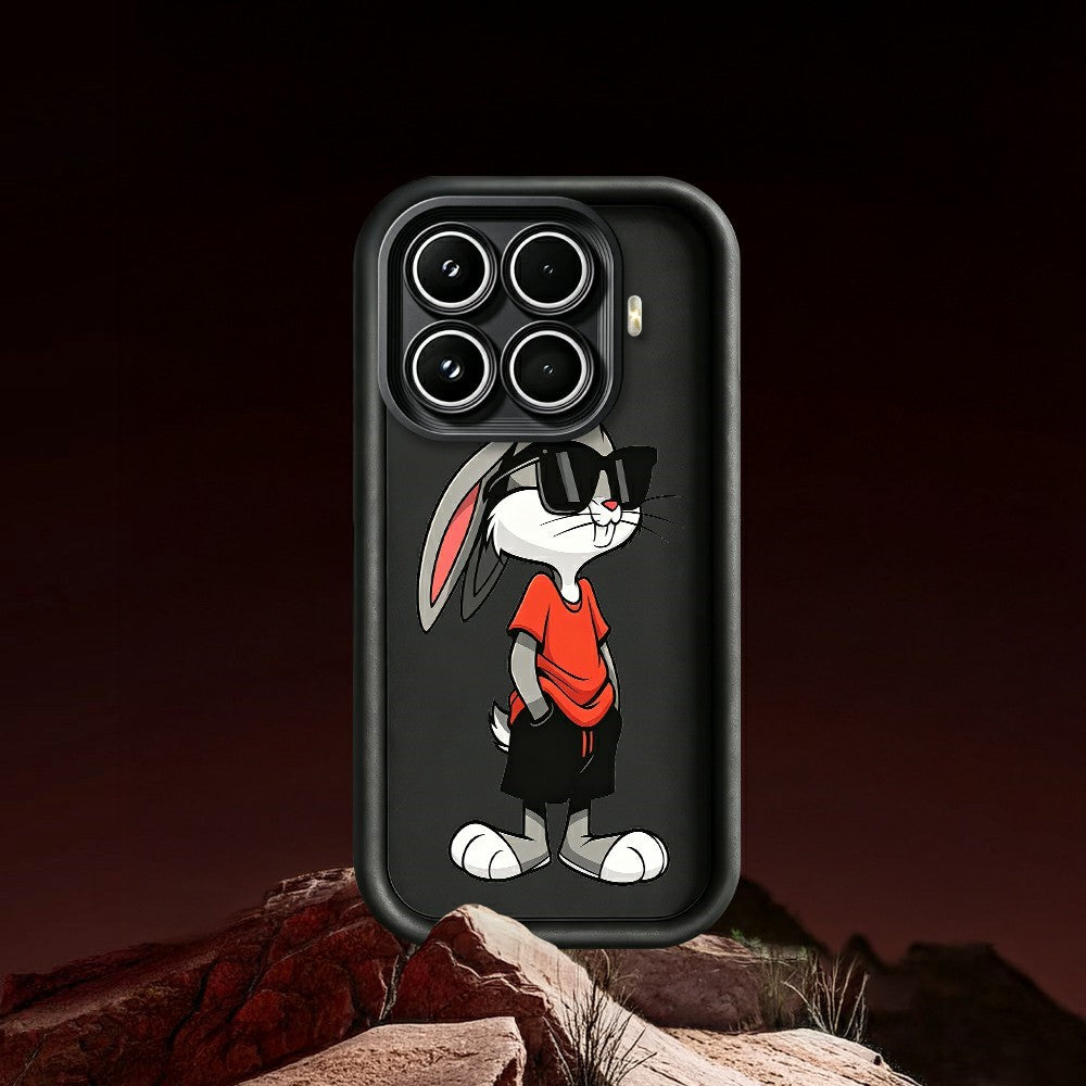Xiaomi 17T TPU-skal tecknat kaninmönster gummerat halkfritt mobilbaksida