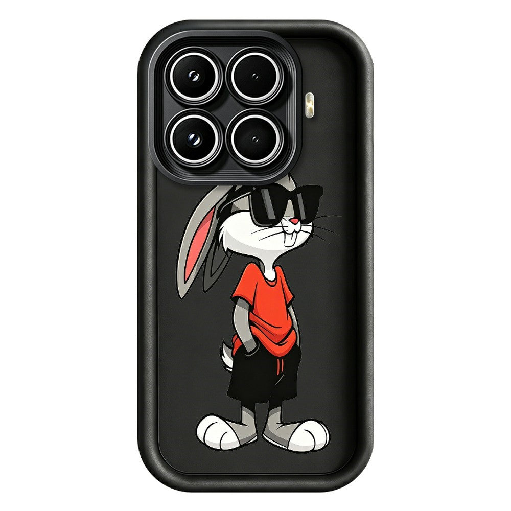 Xiaomi 17T TPU-skal tecknat kaninmönster gummerat halkfritt mobilbaksida