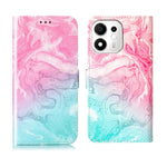 For Honor X7e Plus 5G / Honor 600 Smart 5G Stand Case Marmor Malet Folio Flip Læderpung Telefoncover