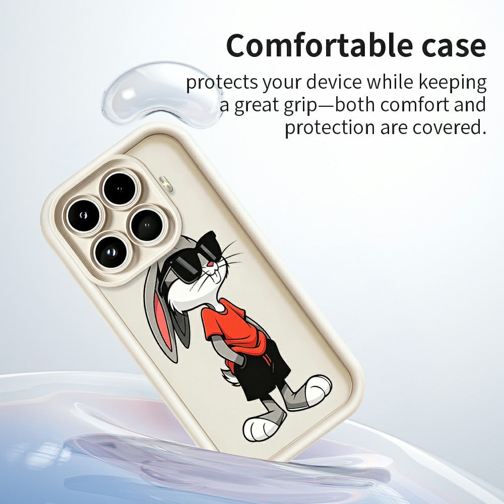 For Xiaomi 17T Pro TPU Case Cartoon Rabbit Pattern Rubberized Anti-Slip Phone Back Cover