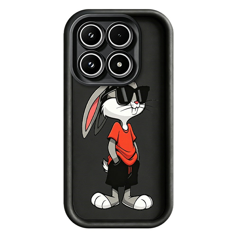 Xiaomi 17 TPU-skal tecknat kaninmönster gummerat halkfritt mobilbaksida