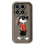 Xiaomi 17 TPU-skal tecknat kaninmönster gummerat halkfritt mobilbaksida