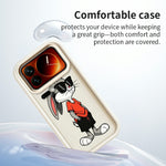 For Xiaomi 17 Pro TPU Case Cartoon Rabbit Pattern Rubberized Anti-Slip Phone Back Cover