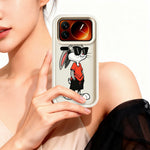 For Xiaomi 17 Pro TPU Case Cartoon Rabbit Pattern Rubberized Anti-Slip Phone Back Cover