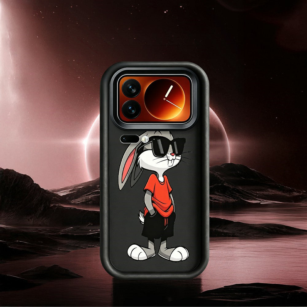 For Xiaomi 17 Pro TPU Case Cartoon Rabbit Pattern Rubberized Anti-Slip Phone Back Cover