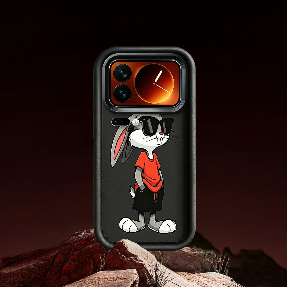 For Xiaomi 17 Pro TPU Case Cartoon Rabbit Pattern Rubberized Anti-Slip Phone Back Cover