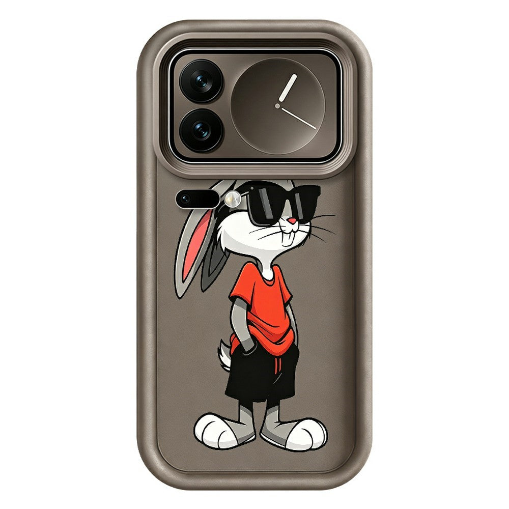 For Xiaomi 17 Pro TPU Case Cartoon Rabbit Pattern Rubberized Anti-Slip Phone Back Cover