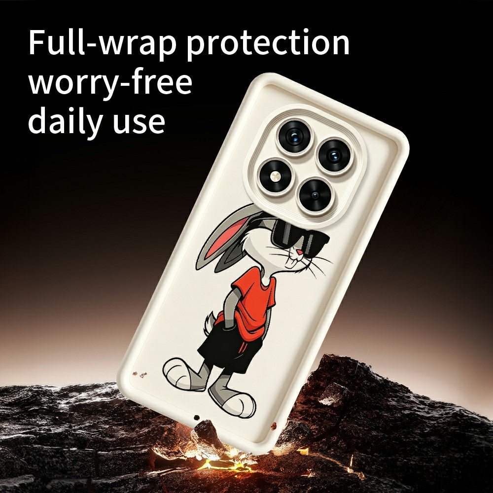 Xiaomi Redmi Note 15 Pro 5G (Global) TPU-skal Tecknad kaninmönster Gummerat halkfritt mobilbaksida