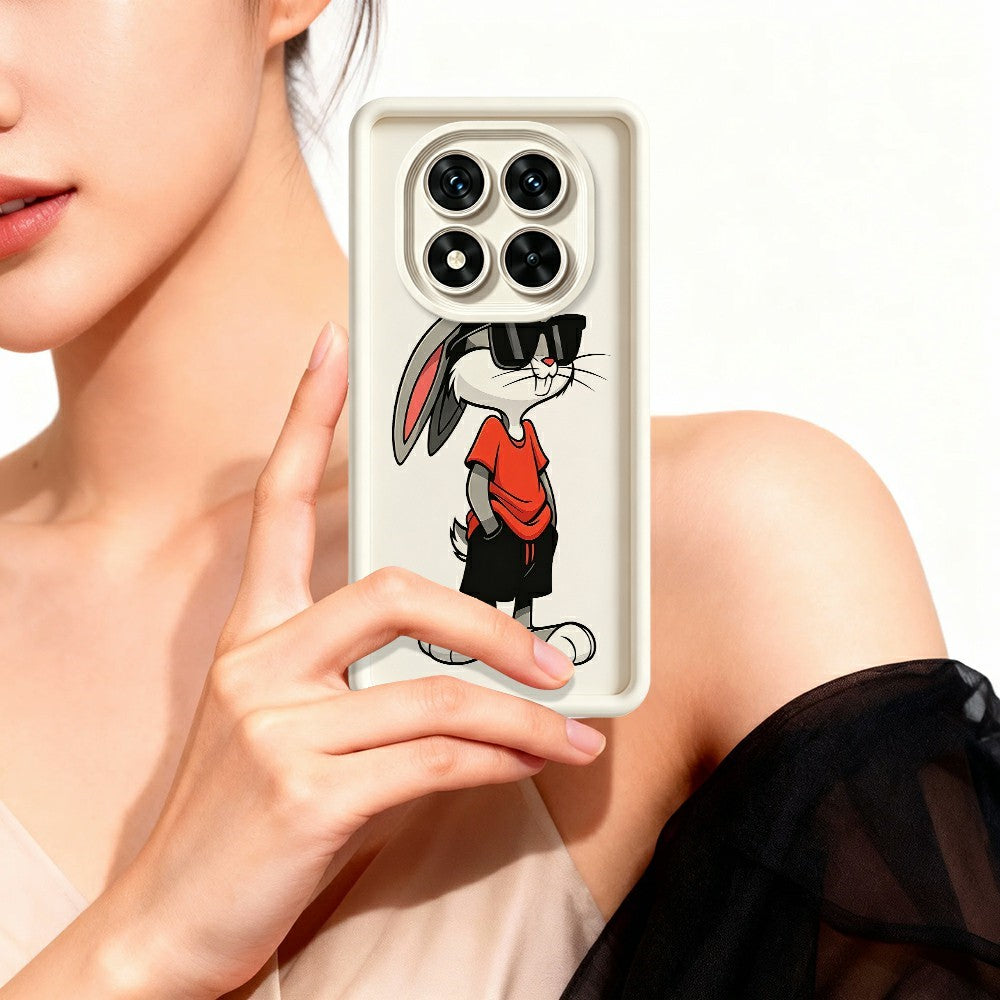 Xiaomi Redmi Note 15 Pro 5G (Global) TPU-skal Tecknad kaninmönster Gummerat halkfritt mobilbaksida