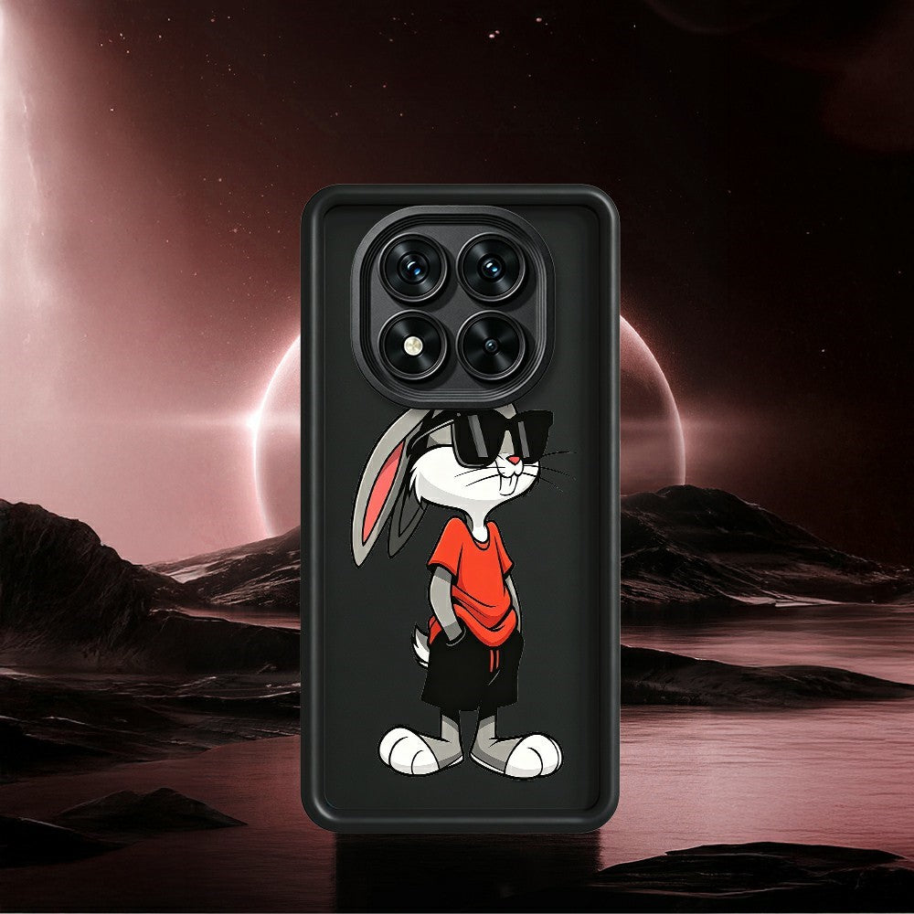 Xiaomi Redmi Note 15 Pro 5G (Global) TPU-skal Tecknad kaninmönster Gummerat halkfritt mobilbaksida