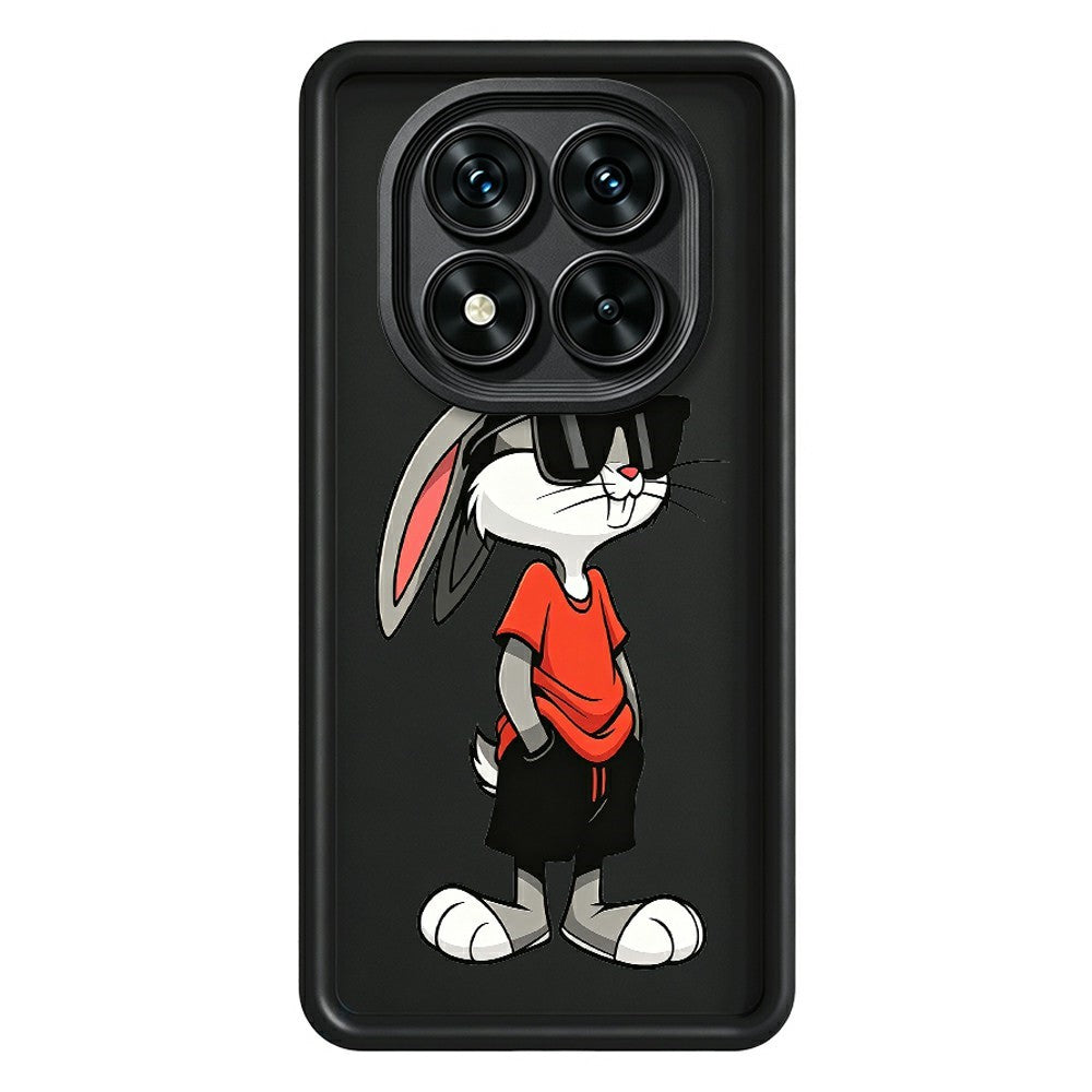 Xiaomi Redmi Note 15 Pro 5G (Global) TPU-skal Tecknad kaninmönster Gummerat halkfritt mobilbaksida