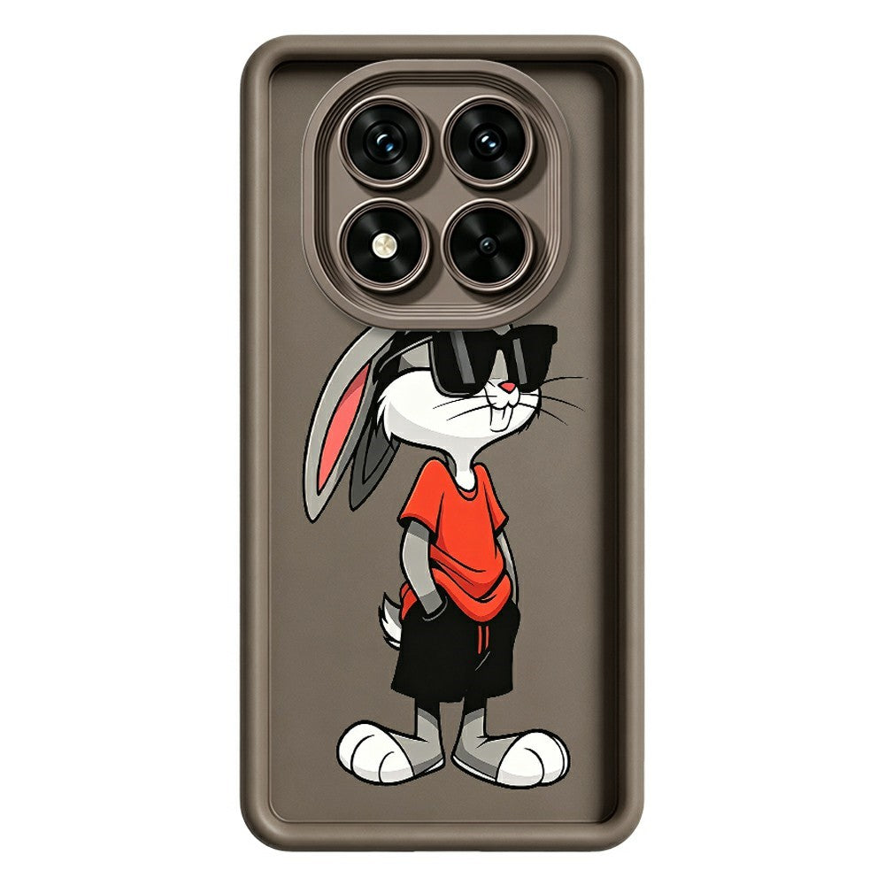 Xiaomi Redmi Note 15 Pro 5G (Global) TPU-skal Tecknad kaninmönster Gummerat halkfritt mobilbaksida